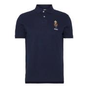 Brodert Cowboy Bear Navy Poloskjorte