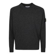 Ribbestrikket Crew Neck Genser