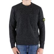 Svart Ull Crewneck Genser