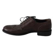 Elegant Derby Brogues i brunt skinn