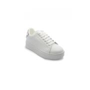 Hvite Skinn Sneakers Gacam00011 Modell