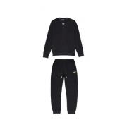 Svart bomulls sweatsuit Herre kolleksjon