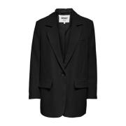 Sort Polyester Blazer Damejakke