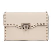 Studded Light Ivory Skulderveske