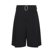 Sort ull gabardine shorts