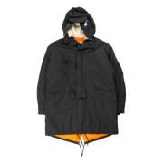 Sort Nylon Goggle Parka Kåpe