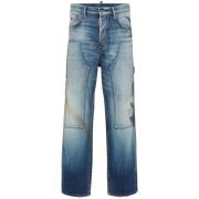 Marineblå Denim Straight Leg Jeans