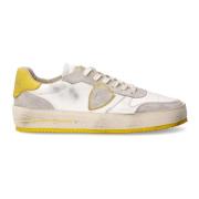 Vintage-inspirert lavtop sneaker i hvitt