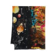 Multifarget Space Print Frynsekant Wrap