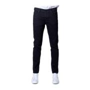 Sort Slim Fit Bomullsbland Jeans