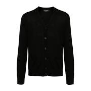 Svart Strikket Cardigan Sweaters