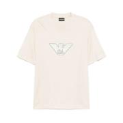 Ecru Crew Neck Short Sleeves T-shirt