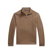 Cedar Heather Estate-Rib Quarter-Zip Pullover