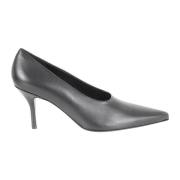 Svarte Lær Elegante Pumps