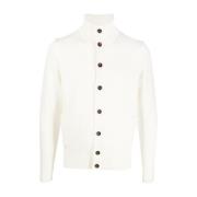 Ivory Kneppede Cardigan Genser