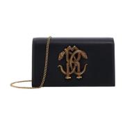 Monogram Mirror Snake Leather Shoulder Bag