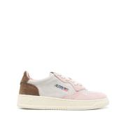 Rosa Sneakers med Front Lace Lukking