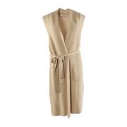 Beige Ull Gilet for Kvinner