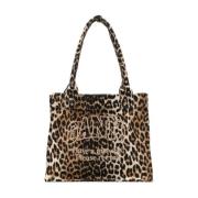 Leopardtrykk Bomull Tote Bag