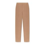 Silk Pleated Trousers