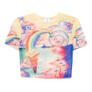 MultiColour Crewneck Kortermet Skjorte