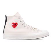 Hvite Heart Hi-Top Sneakers