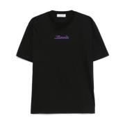 Svart Crew Neck T-skjorte for Menn