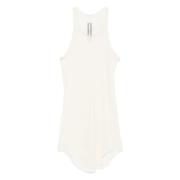 Hvit Ribbet Tank Top Bomull Italia