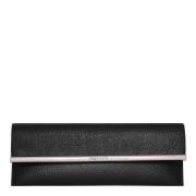 Svart lang clutch med gravert logo