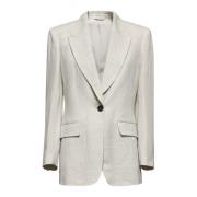 Peak Lapel Brodert Blazer