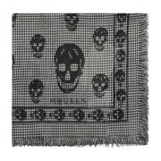 Grå Skull Print Skjerf