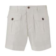 Hvite Denim Shorts