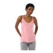 Blonder Stropper V-Hals Singlet Rosa