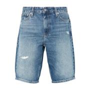 Blå Denim Shorts