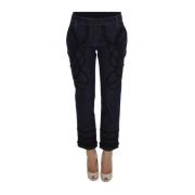 Brodert Denim Capri Jeans