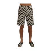 Casual knelange stripete shorts