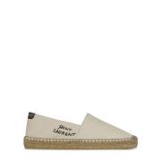 Logo Espadrilles Lerret Skinn Gummi Slip-on