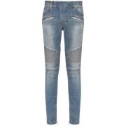 Indigo Blue Distressed Denim Jeans