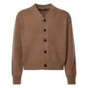 Brun Logo Cardigan Genser