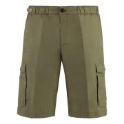 Bomull Bermuda Shorts med Lommer