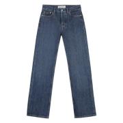 Straight-leg jeans med baklogoetikett