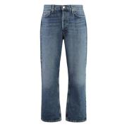 Vintage Straight-Leg Jeans med Metall Detaljer