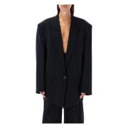 Oversized Glen Svart Blazer