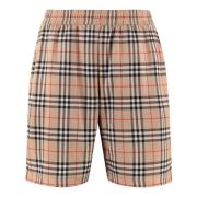 Rutete Shorts med Meshfôr