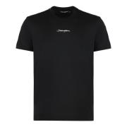 Essensiell Bomull Crew-Neck T-skjorte