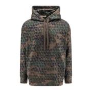 Camouflage Jersey Sweatshirt med hette