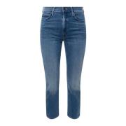 Stretch bomull straight leg jeans