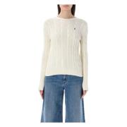 Cable-Knit Cotton Crewneck Sweater