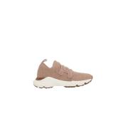 Rosa Slip-On Sneakers med Kjede Patch