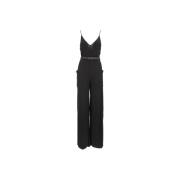 Stilig Viskose Jumpsuit med Belte